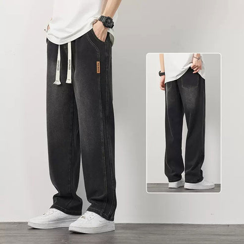 👖Ny produktlansering💐 Löst sittande raka jeans för män