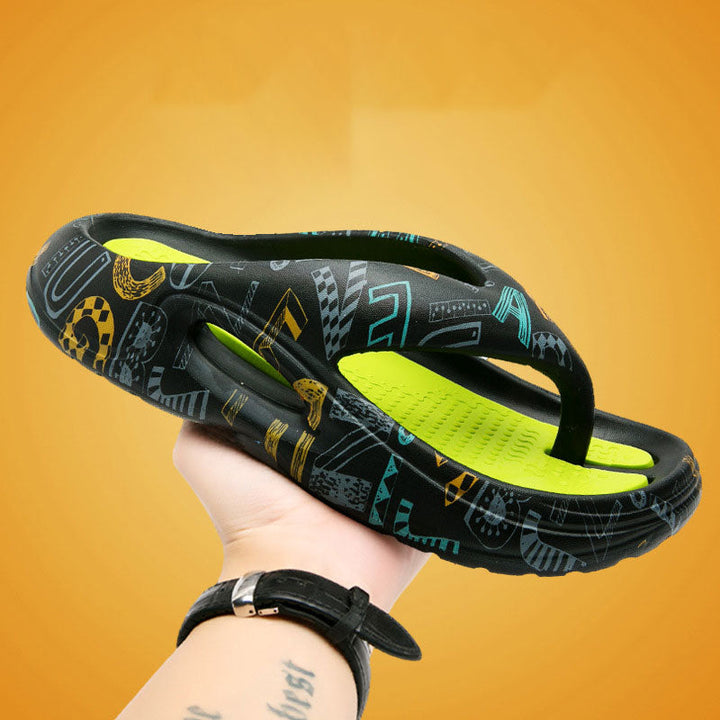 Bekväma Sommarsandaler Flip Flops Tjock Sula
