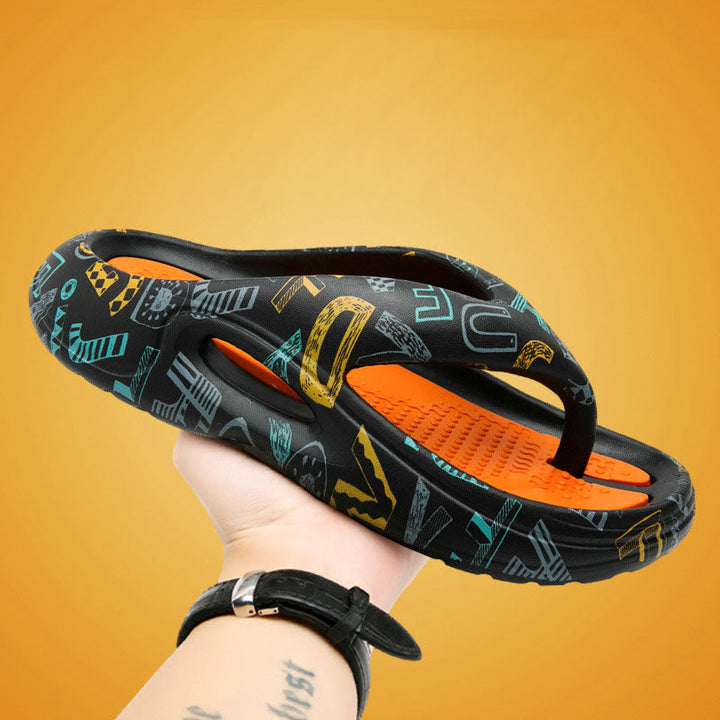 Bekväma Sommarsandaler Flip Flops Tjock Sula