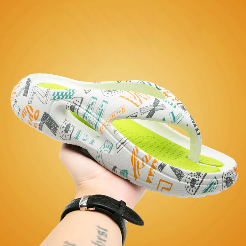 Bekväma Sommarsandaler Flip Flops Tjock Sula