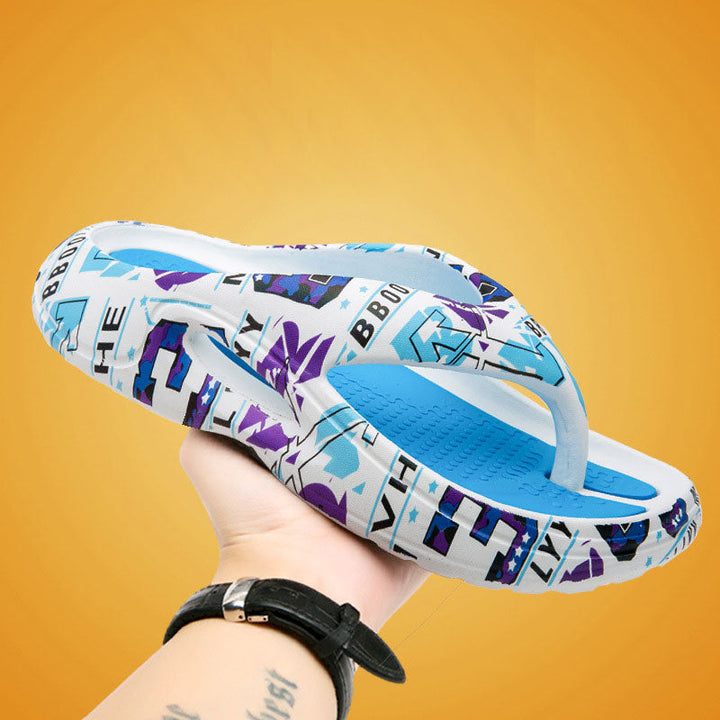 Bekväma Sommarsandaler Flip Flops Tjock Sula