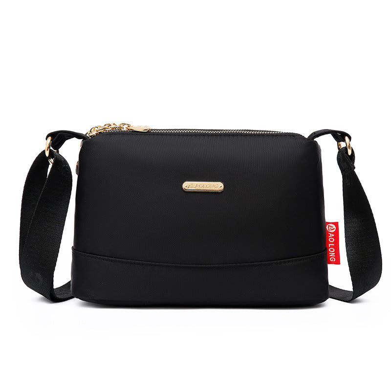 Tryckt crossbody-väska med flera fickor för kvinnor
