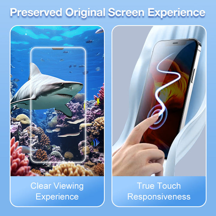 iPhone härdat glas med insynsskydd - Inga bubblor, inget damm