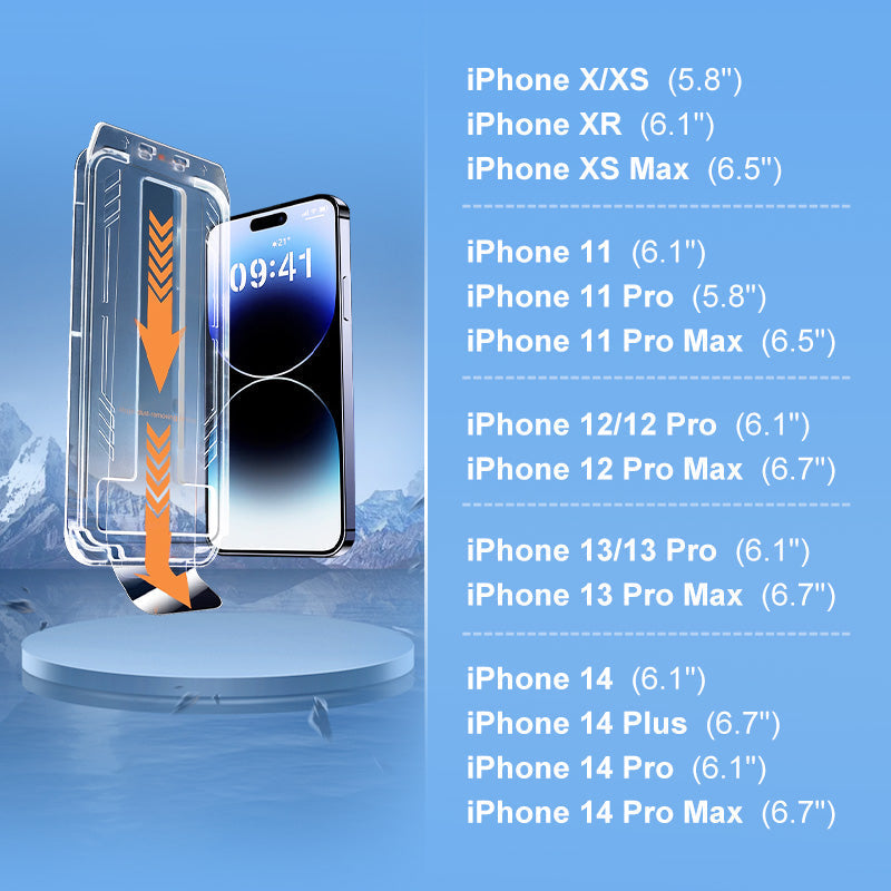iPhone härdat glas med insynsskydd - Inga bubblor, inget damm