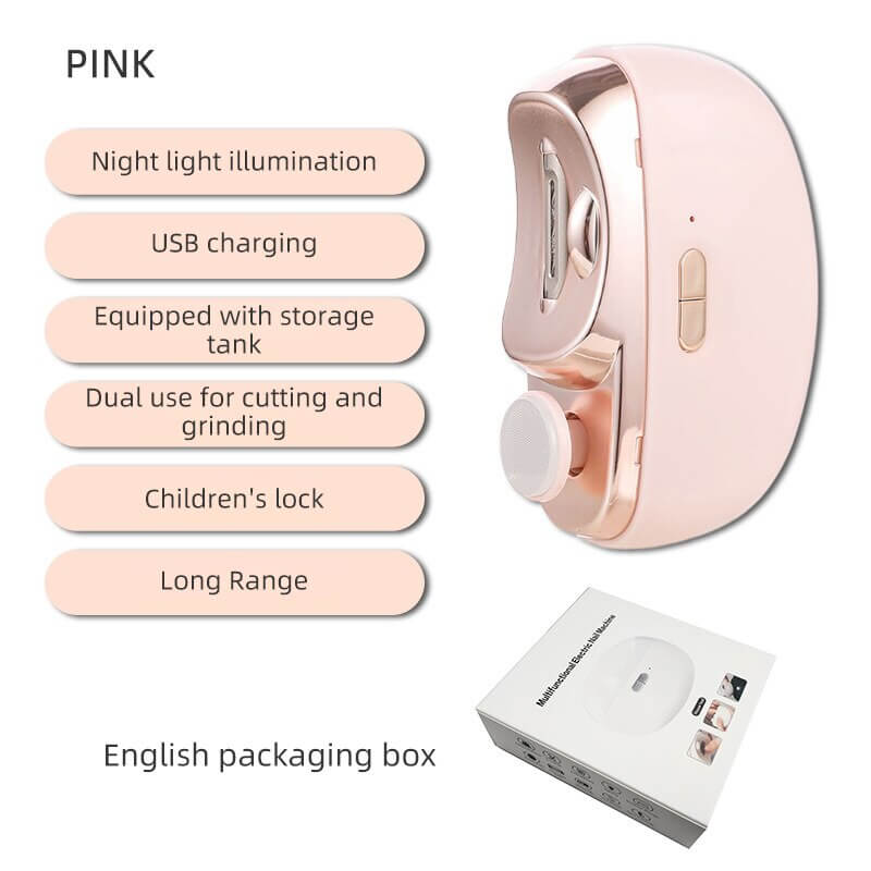 ✈️ 2-i-1 elektrisk polering och automatisk nagelklippare