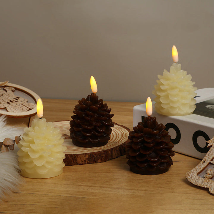 💥Rea 49% rabatt🌟Flamlös LED Pinecone ljuskälla🌲(kan användas för dekoration)🍂