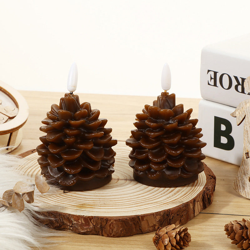 💥Rea 49% rabatt🌟Flamlös LED Pinecone ljuskälla🌲(kan användas för dekoration)🍂
