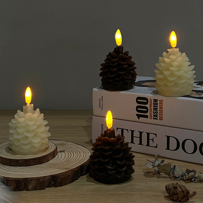 💥Rea 49% rabatt🌟Flamlös LED Pinecone ljuskälla🌲(kan användas för dekoration)🍂