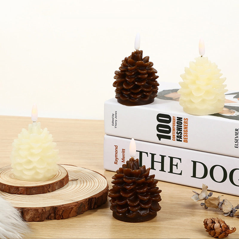 💥Rea 49% rabatt🌟Flamlös LED Pinecone ljuskälla🌲(kan användas för dekoration)🍂