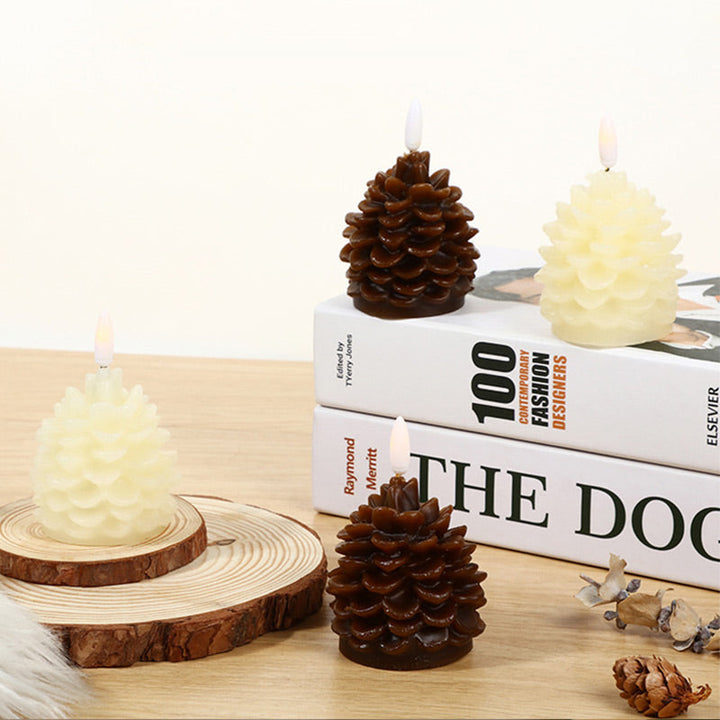 💥Rea 49% rabatt🌟Flamlös LED Pinecone ljuskälla🌲(kan användas för dekoration)🍂