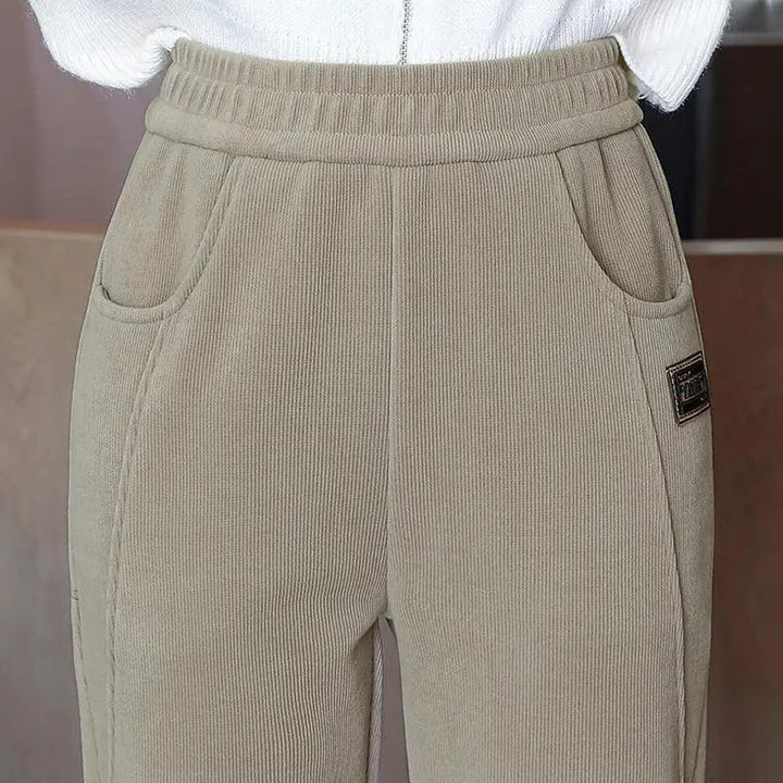 🔥Begränsat tidserbjudande🔥Kvinnors högmästare varma faux fleece-fodrade byxor