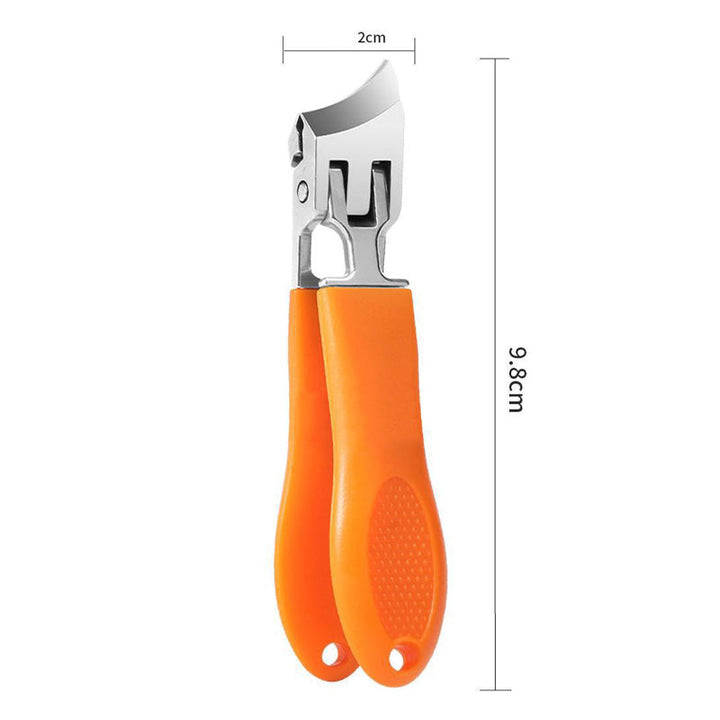 👍KÖP 1 FÅ 1 GRATIS🔥Anti-stänk snedställd nagelklippare med bred öppning