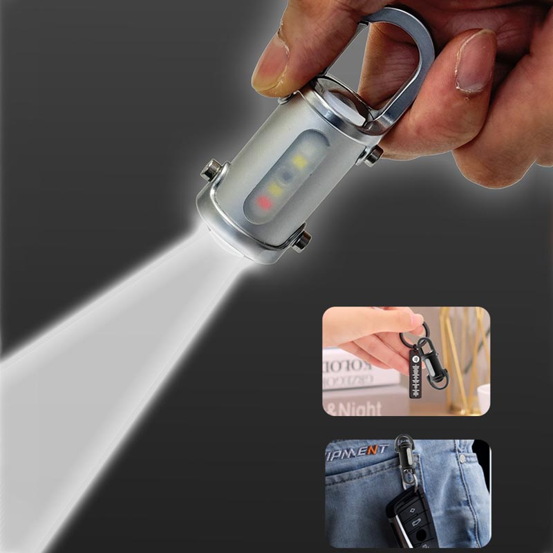 🔥Varm försäljning🔥1200LM Superljus Mini Nyckelringsficklampa Vattentät