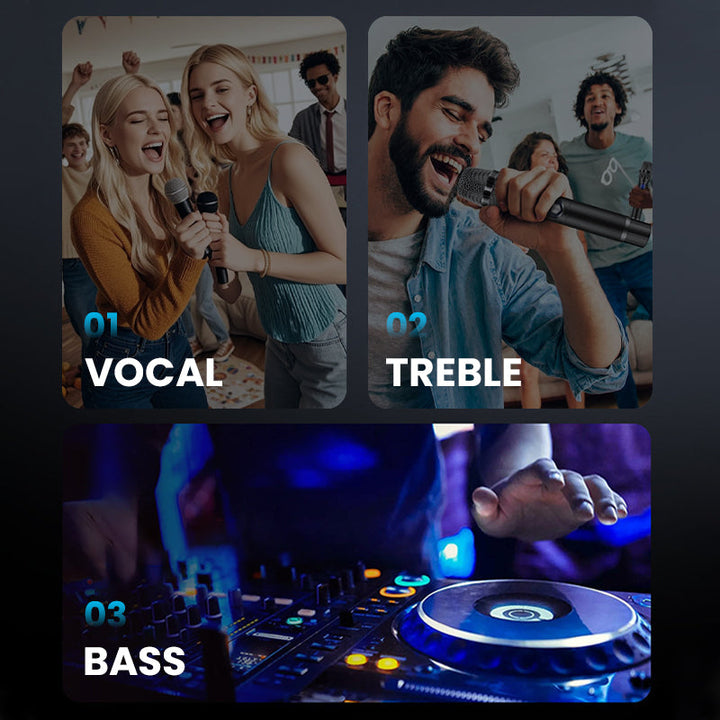 200 W Bluetooth-karaokehögtalare med trådlös mikrofon