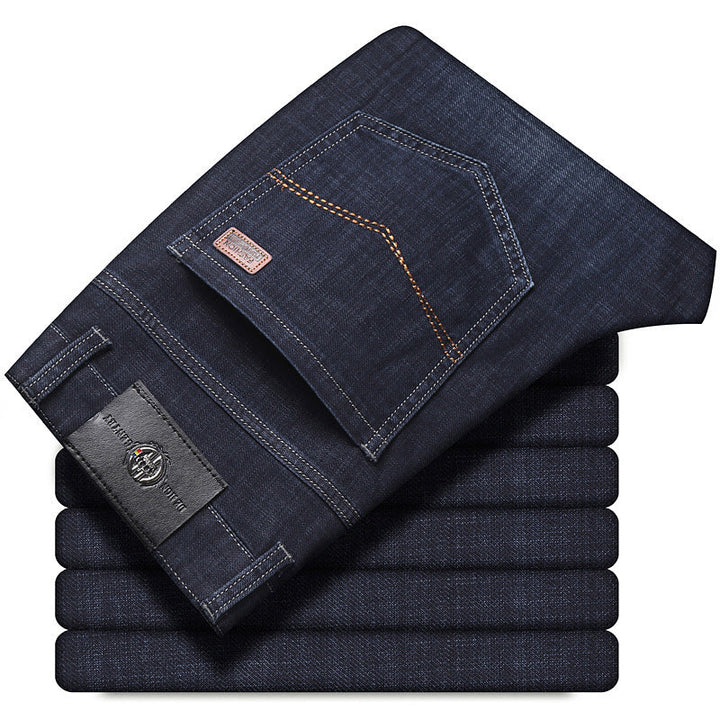 Herren Stretch Rak Passform Jeans