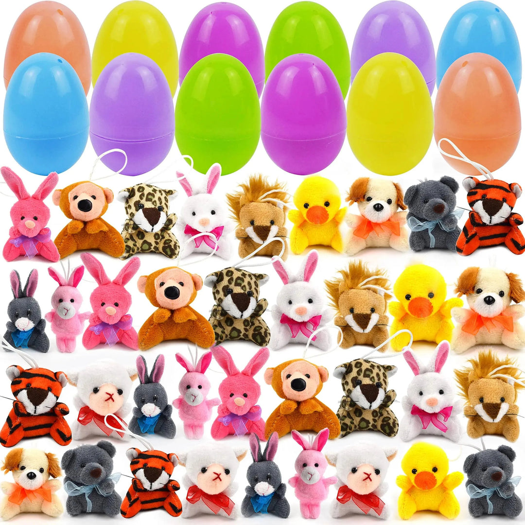 🔥HOT SALE 50% OFF-12/24/36 Pcs Förfyllda påskägg, fyllda med plyschdjurleksaker