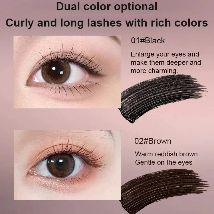🎁Köp 1 få 1 gratis⏳[Vattenfast och kladdfri] Förlängande och lockande mascara med lång hållbarhet