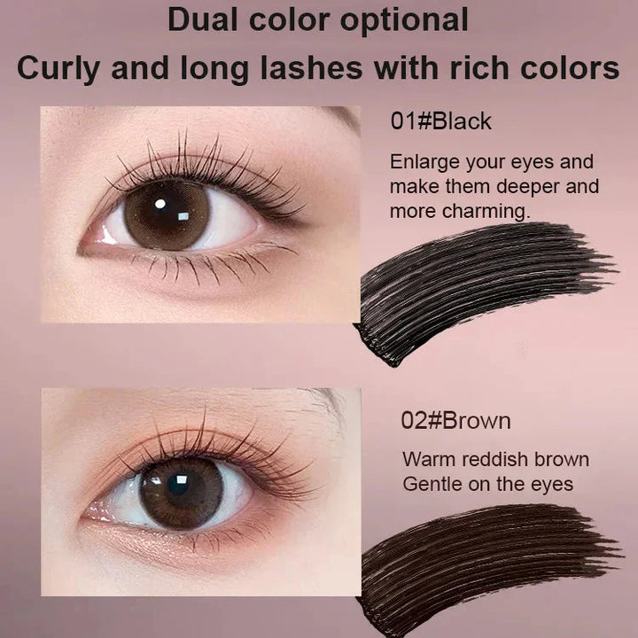 🎁Köp 1 få 1 gratis⏳[Vattenfast och kladdfri] Förlängande och lockande mascara med lång hållbarhet