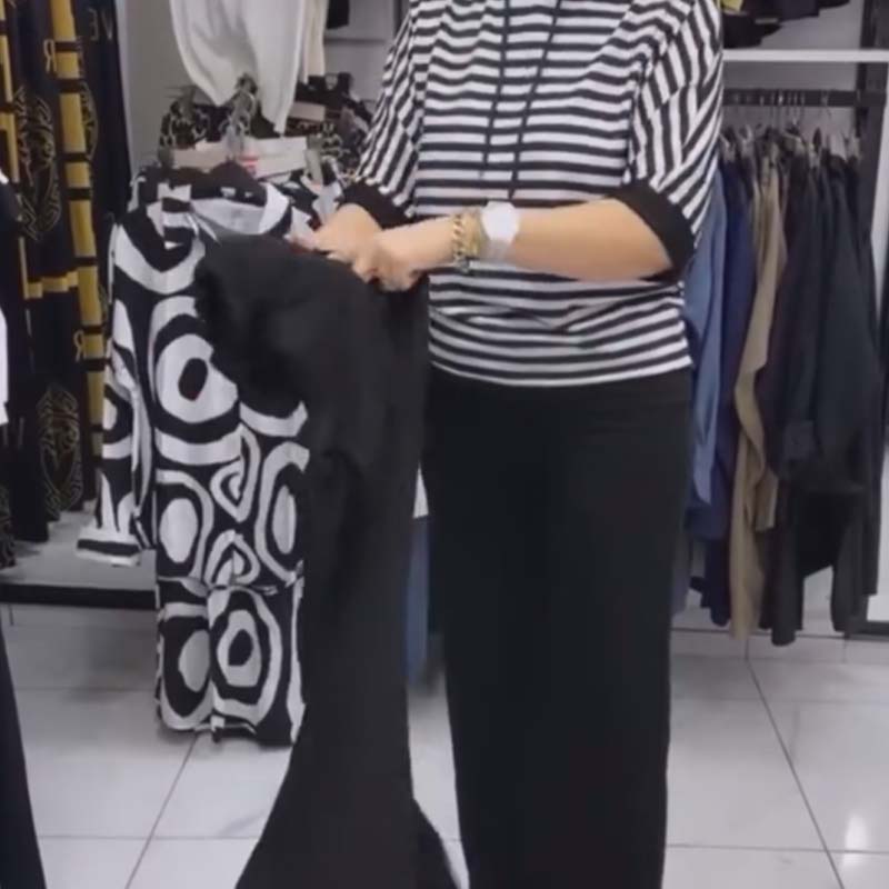 💕Limiterad försäljning 50% rabatt💕Randig topp och enfärgade byxor för kvinno