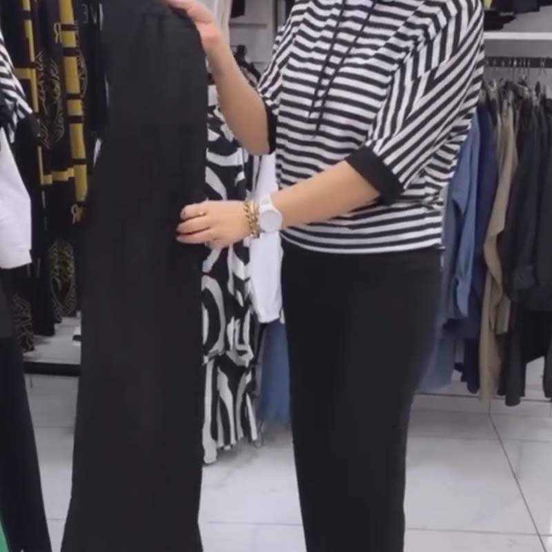 💕Limiterad försäljning 50% rabatt💕Randig topp och enfärgade byxor för kvinno