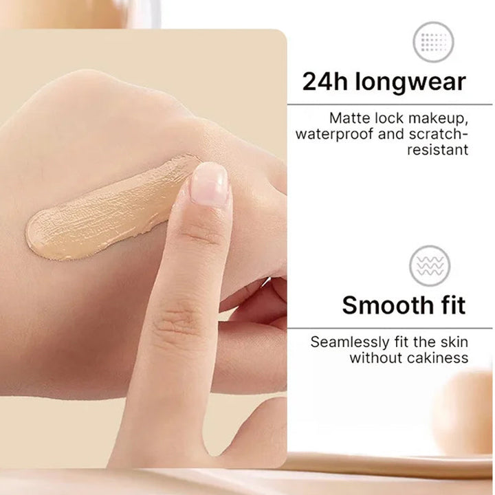 ✨️Köp 1 få 1 gratis✨️Naturlig lyster, heltäckande vattenfast foundation