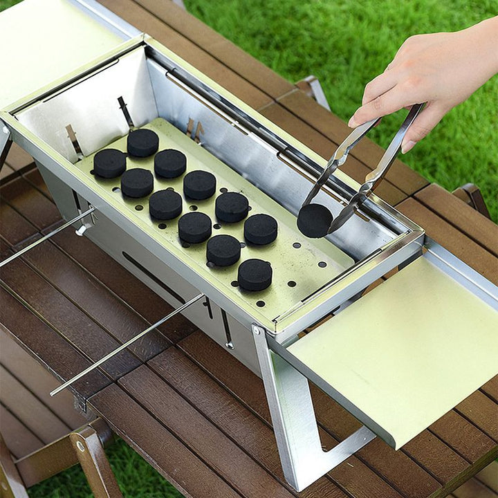 🔥Den hopfällbara utomhusgrillen i rostfritt stål