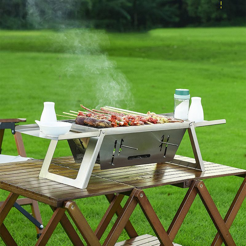 🔥Den hopfällbara utomhusgrillen i rostfritt stål