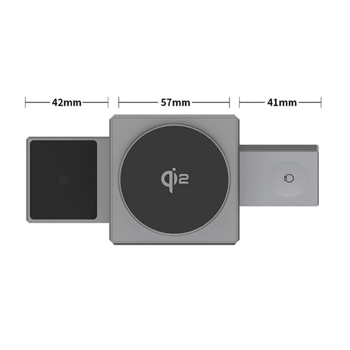 🔥⏰ Julens specialerbjudanden 🔥📱 3-i-1 Faltbart Magnetiskt Laddstation – Perfekt för Hem, Arbete & Resor ✨ | 15W Snabbladdning, Multidevice & Kompakt!