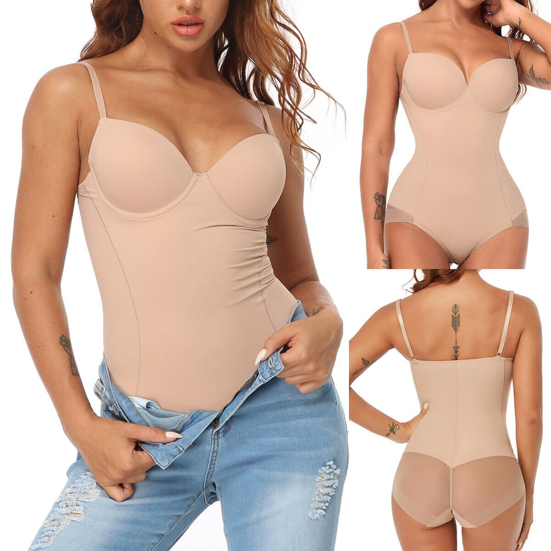 Shapewear-Bodysuit med Behå – Rynkad, Smalande & Justerbar Midja – Smid Passform & Komfort ✨