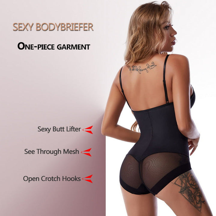 Shapewear-Bodysuit med Behå – Rynkad, Smalande & Justerbar Midja – Smid Passform & Komfort ✨