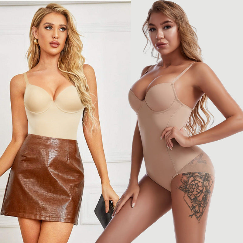 Shapewear-Bodysuit med Behå – Rynkad, Smalande & Justerbar Midja – Smid Passform & Komfort ✨