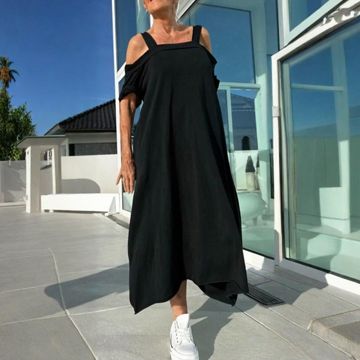 🔥Maxiklänning med Kala Axlar för Kvinnor 👗✨