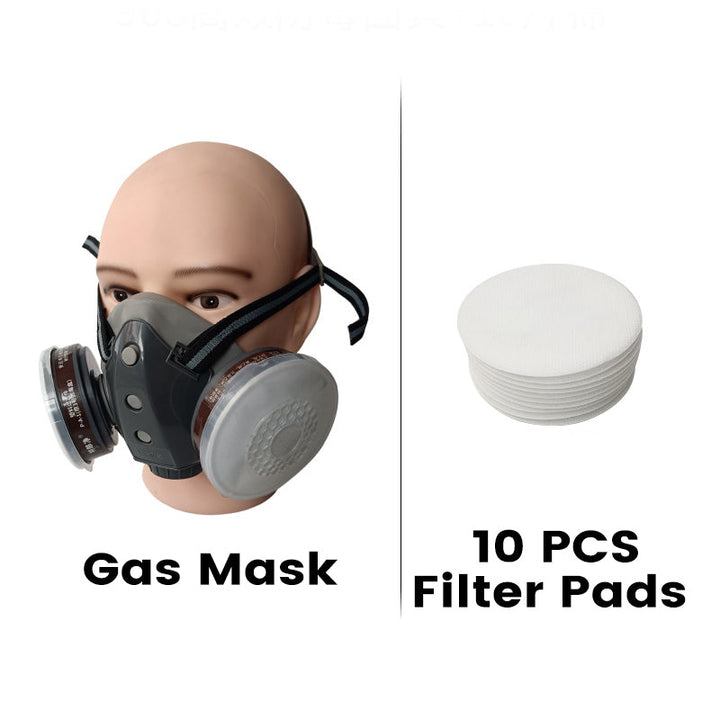 🎁Senaste dagskampanj 50% rabatt🔥Skydd som fungerar - gasmask med dubbla filter och aktivt kol