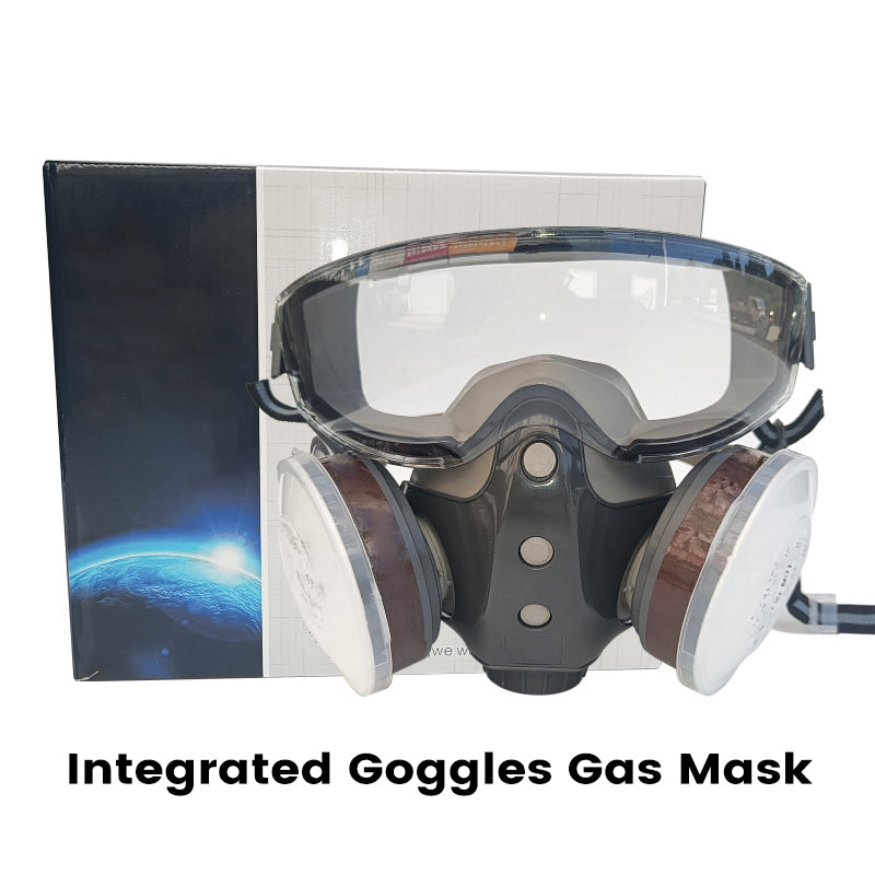 🎁Senaste dagskampanj 50% rabatt🔥Skydd som fungerar - gasmask med dubbla filter och aktivt kol