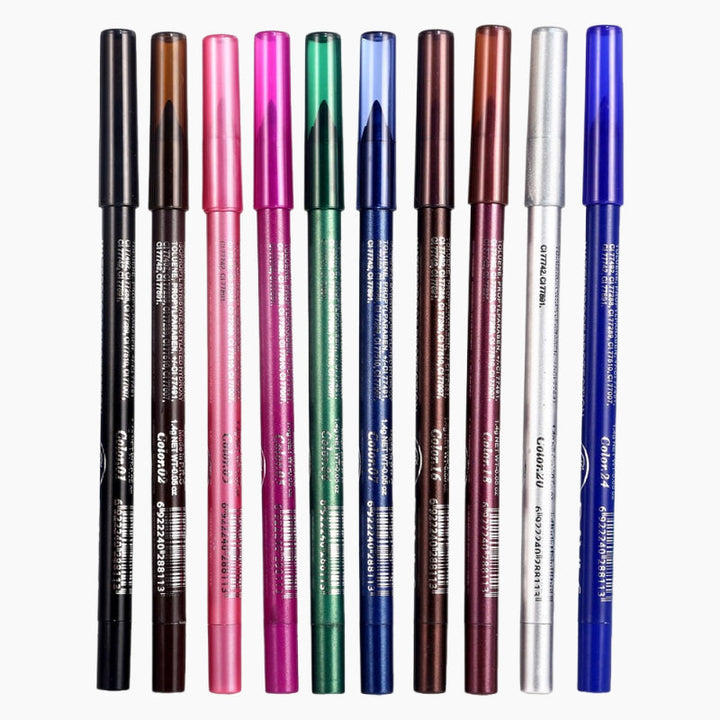 💕10 färgade gelpennor för eyeliner