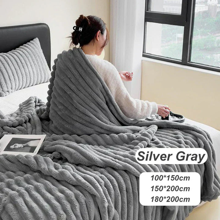 🍂Höstrea – 50 % rabatt!🛏️Tjock kaninplush & mjölkvelourtäcke🫧Svep in dig i ultimat komfort
