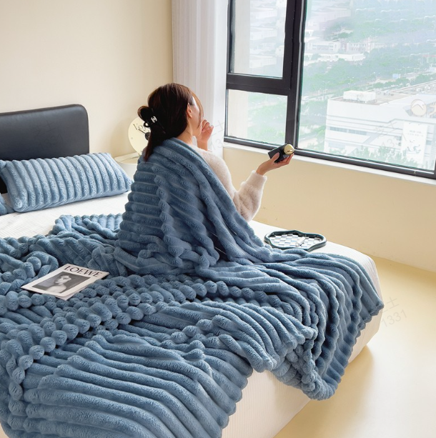 🍂Höstrea – 50 % rabatt!🛏️Tjock kaninplush & mjölkvelourtäcke🫧Svep in dig i ultimat komfort
