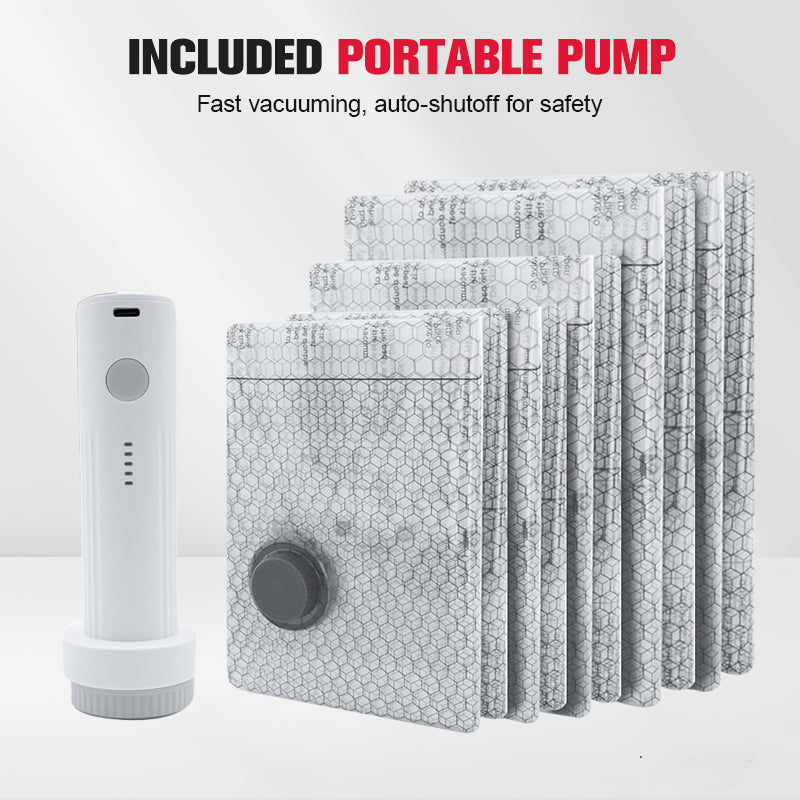 🎅 HETT REA 50 % RABATT🎁 Resevakuumförvaringspåsar & Portabel Pumpuppsättning