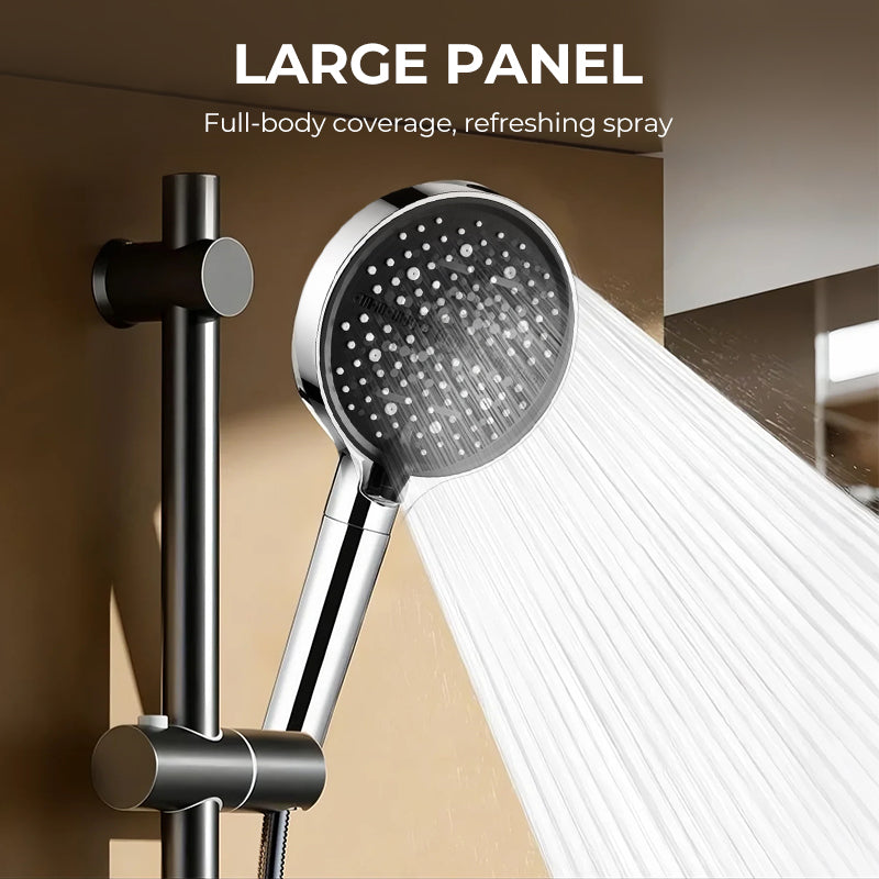 🚿 Högtrycksjusterbart regnduschmunstycke – 360° lutning, lättrengörlig yta, kompatibel med vanliga duschslangar 💧