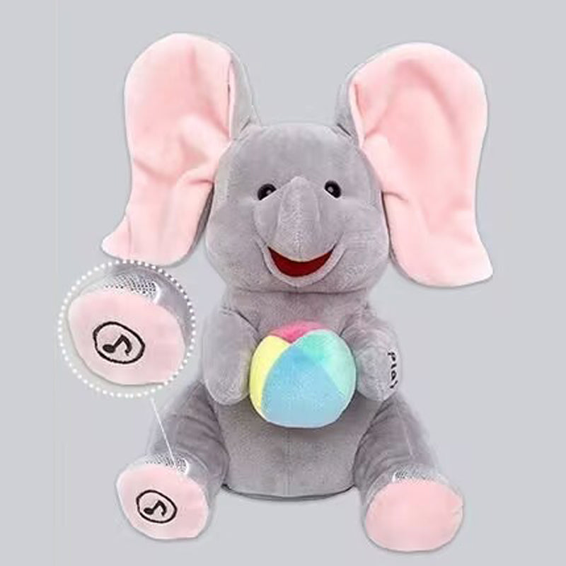 Söt Kurragömma Elefant Mjukisdjur