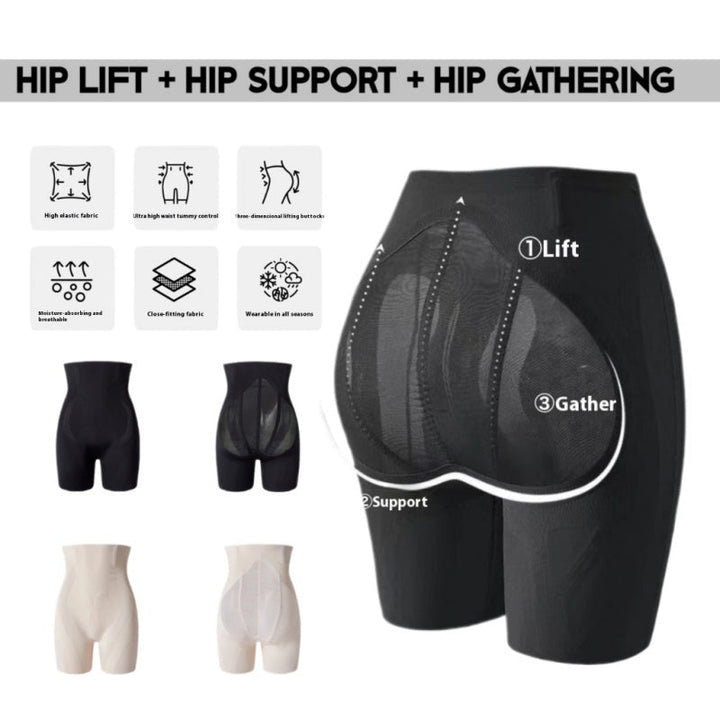Högmidjade formande shorts med rumplyft