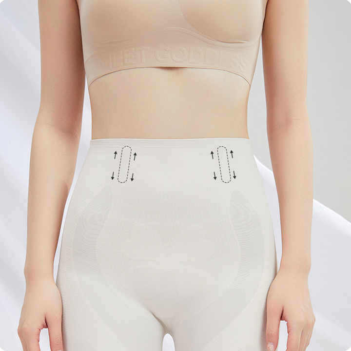 Högmidjade formande shorts med rumplyft