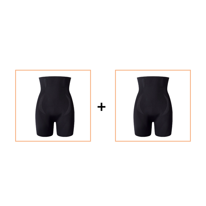 Högmidjade formande shorts med rumplyft