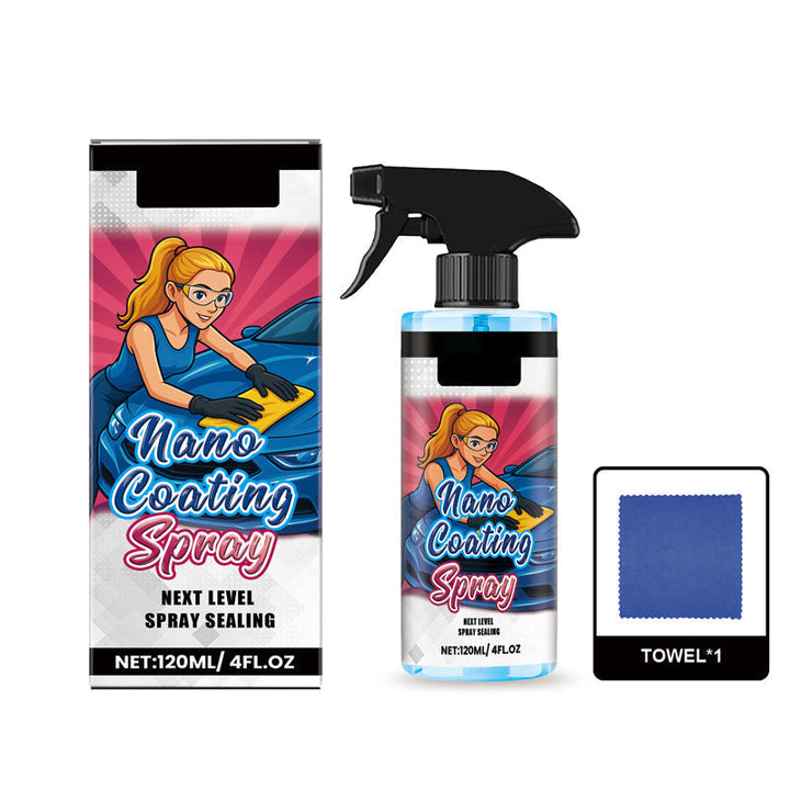 🚗 KÖP 2 FÅ 1 GRATIS! ✨ Bilpolishspray + Mikrofiberduk - Återställer glansen och skyddar lacken på några minuter, reptålig formula ☀️🧽