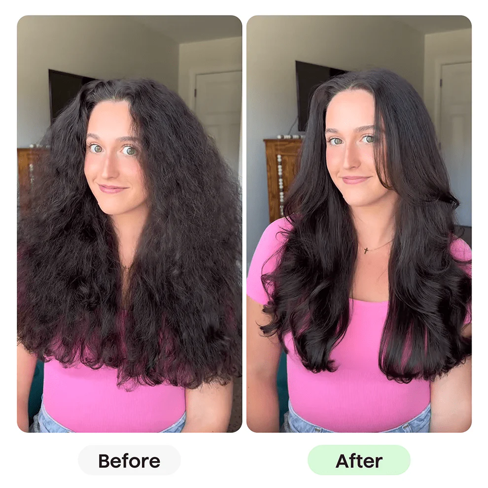 💇‍♀️50% RABATT JULREA!✨2-i-1 Volymkam🌟Joniskt Material med Anti-Statiska Tänder för Omedelbar Lift & Volym i Ett Steg🌀