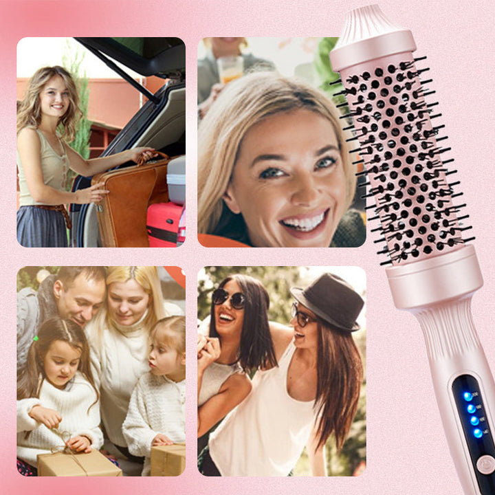 💇‍♀️50% RABATT JULREA!✨2-i-1 Volymkam🌟Joniskt Material med Anti-Statiska Tänder för Omedelbar Lift & Volym i Ett Steg🌀