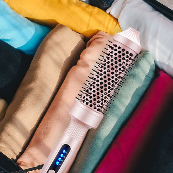 💇‍♀️50% RABATT JULREA!✨2-i-1 Volymkam🌟Joniskt Material med Anti-Statiska Tänder för Omedelbar Lift & Volym i Ett Steg🌀