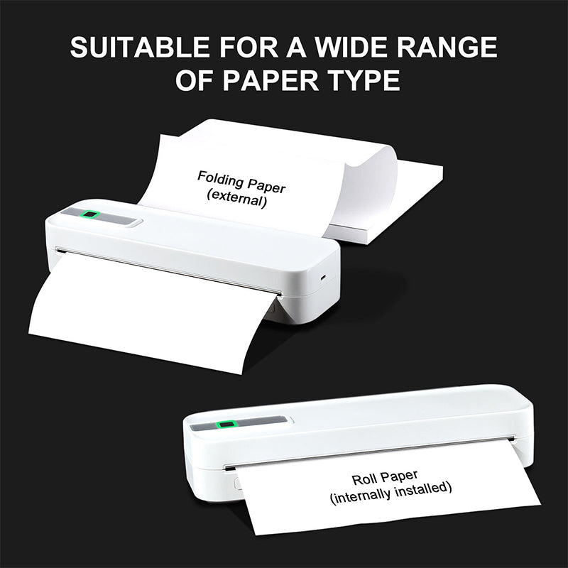 🖨️ 60% RABATT! ✨ BÄRBAR BLUETOOTH-SKRIVARE - Trådlös Utskrift från Mobil, Kompakt Design för Resor och Studier, Perfekt för Foton och Anteckningar 📱✨