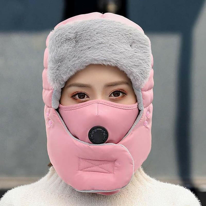 🧢 55 % RABATT NU! ✨ Termisk mössa med avtagbar andningsventilmask – vindskyddande fleece med justerbar rem för extremt kallt väder ❄️🔒