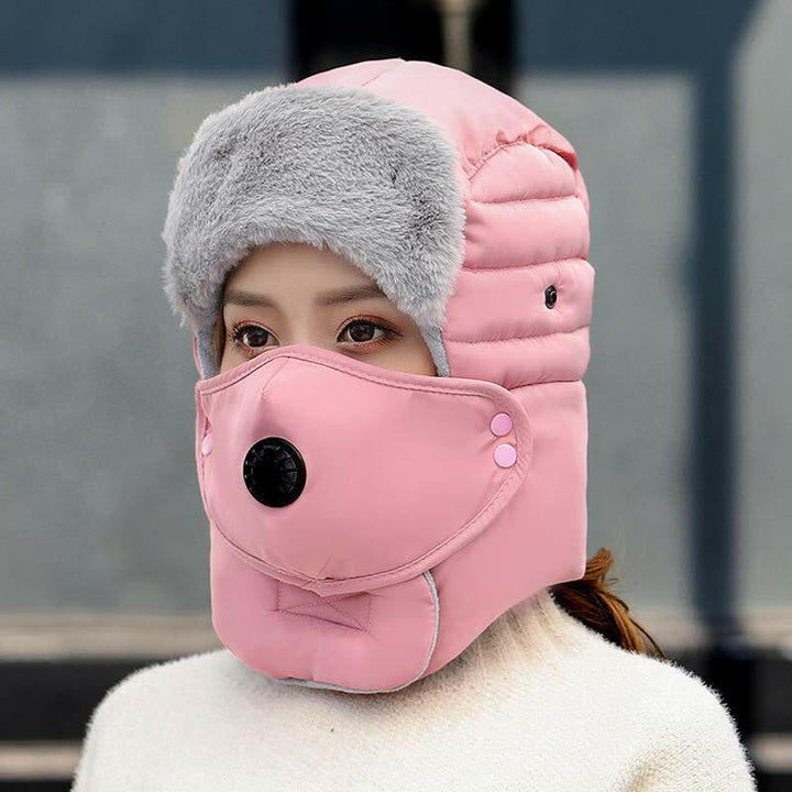 🧢 55 % RABATT NU! ✨ Termisk mössa med avtagbar andningsventilmask – vindskyddande fleece med justerbar rem för extremt kallt väder ❄️🔒